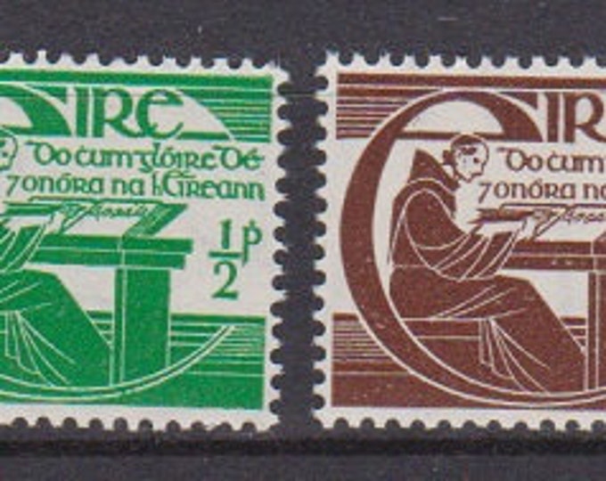 Michael O'Clery Set of Two Ireland Postage Stamps Issued 1944