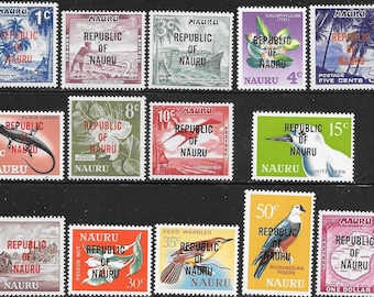 Nauru Set of Fourteen Postage Stamps Issued 1968