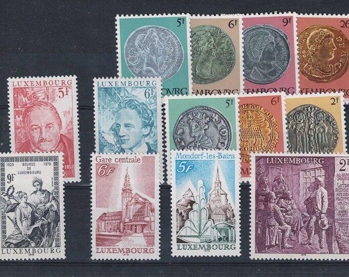 Luxembourg Collection of Thirteen Postage Stamps Issued 1979 - 1980