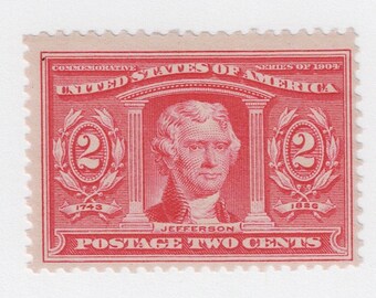 1904 Jefferson Louisiana Purchase Commemorative 2-Cent US Postage Stamp Mint Never Hinged