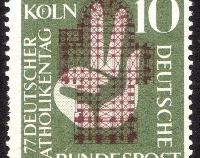 1956 German Catholic Day in Cologne Postage Stamp Mint Never Hinged