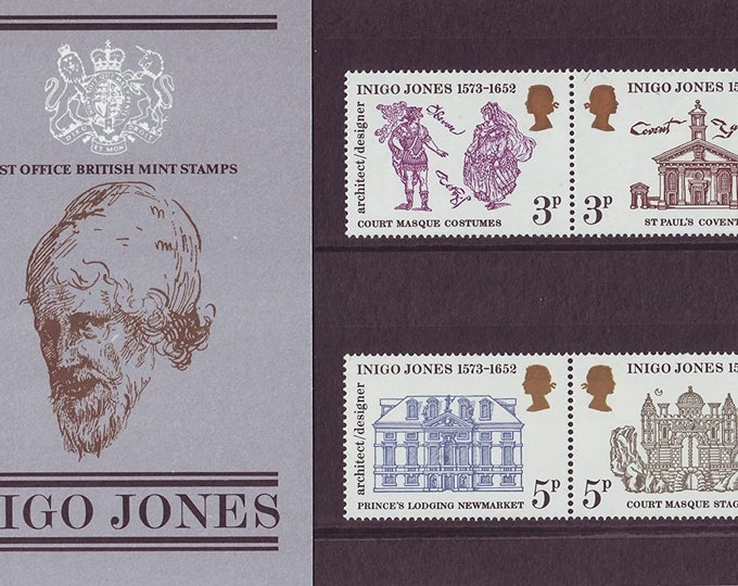 Inigo Jones Royal Mail Great Britain Postage Stamps Presentation Pack Issued 1973