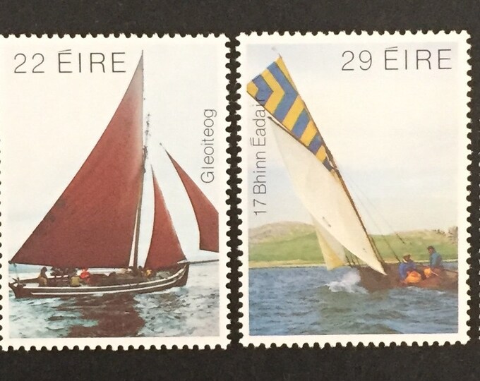 Irish Boats Set of Four Ireland Postage Stamps Issued 1982