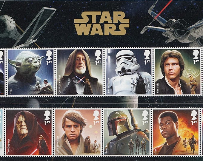 2015 Royal Mail Star Wars The Force Awakens Great Britain Postage Stamps Presentation Pack