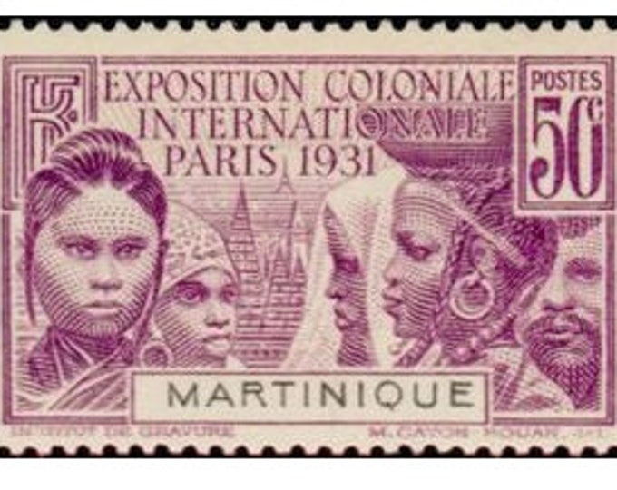 French Colonial Exhibition Martinique Postage Stamp Issued 1931