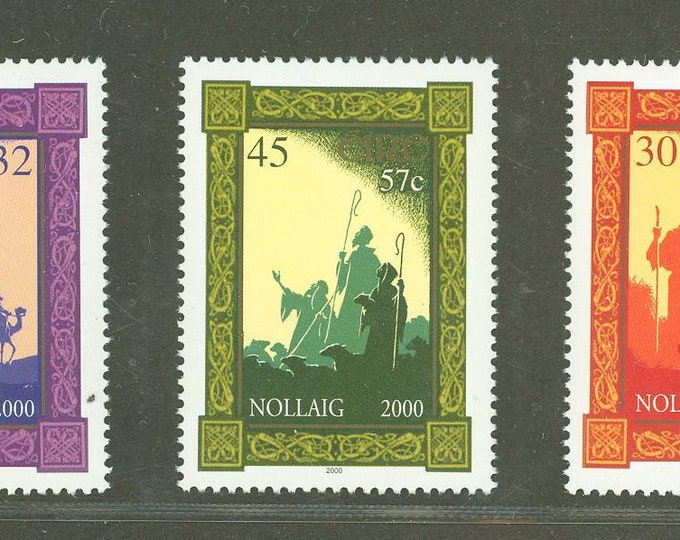 Christmas 2000 Set of Three Ireland Postage Stamps