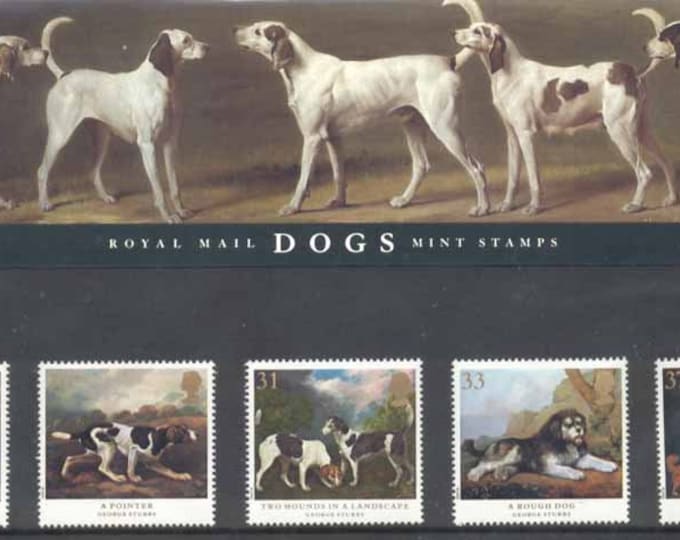 Dog Paintings Royal Mail Presentation Pack of Five Great Britain Postage Stamps Issued 1991
