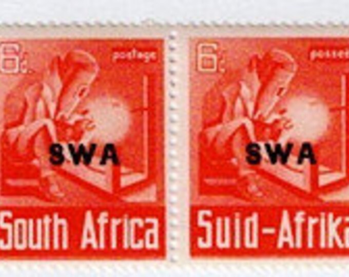 Welder Pair of Southwest Africa Postage Stamps Mint Never Hinged Issued 1941