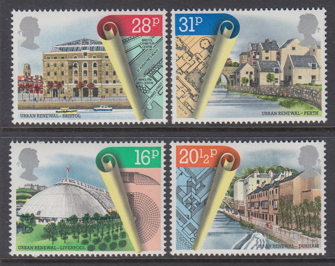 British Urban Renewal Set of Four Great Britain Postage Stamps
