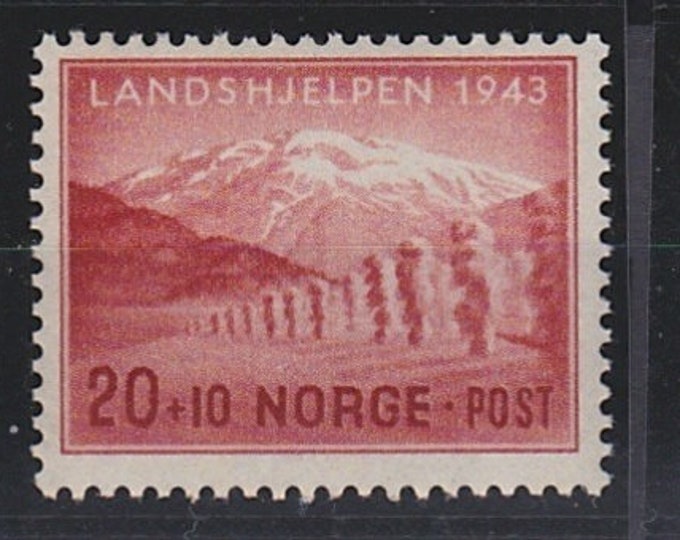 Norwegian Landscapes Set of Three Norway Postage Stamps issued 1943
