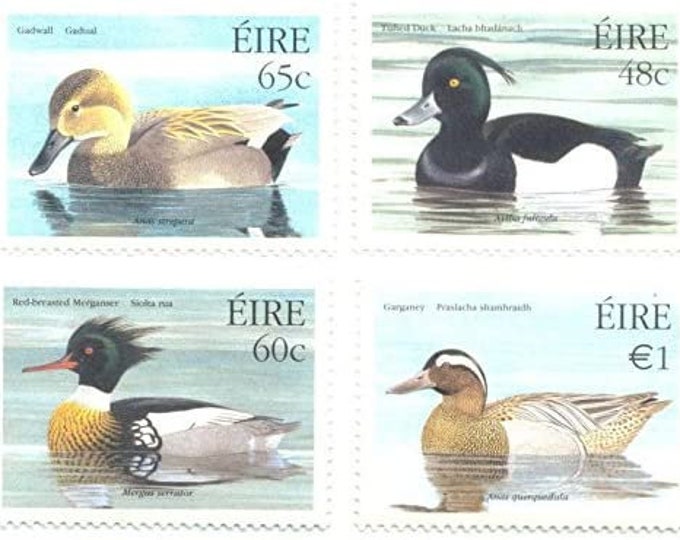 Ducks Set of Four Ireland Postage Stamps Issued 2004