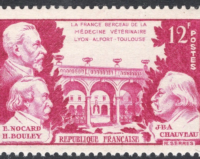 1951 Famous French Veterinarians France Postage Stamp