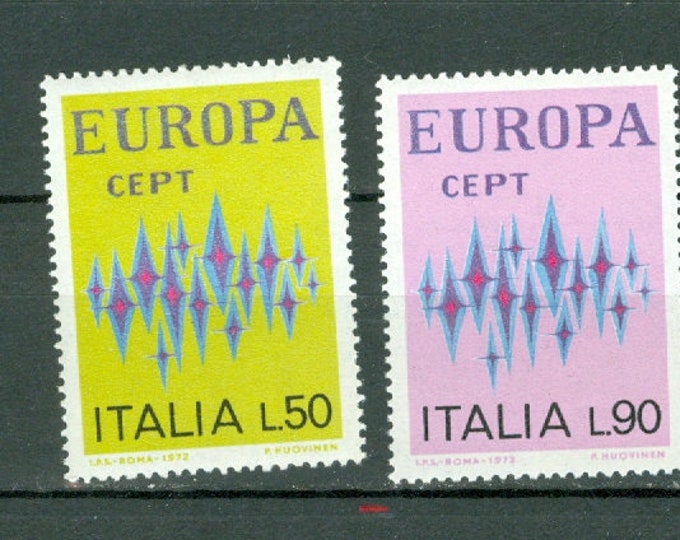 1972 Europa Set of 2 Italy Postage Stamps Mint Never Hinged