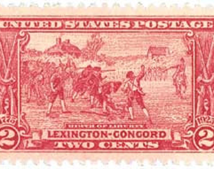 Lexington Concord Issue 2 Cent United States Postage Stamp Issued 1925
