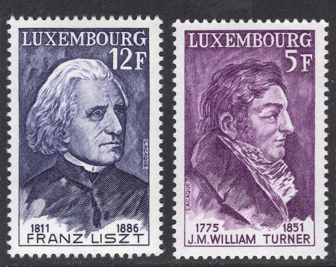 1977 Famous Visitors to Luxembourg Set of 4 Postage Stamps Mint Never Hinged