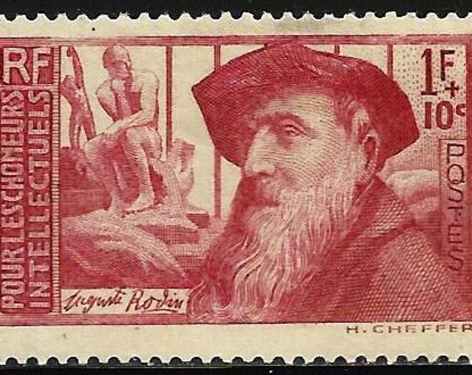 1938 Auguste Rodin France Postage Stamp Mint Never Hinged