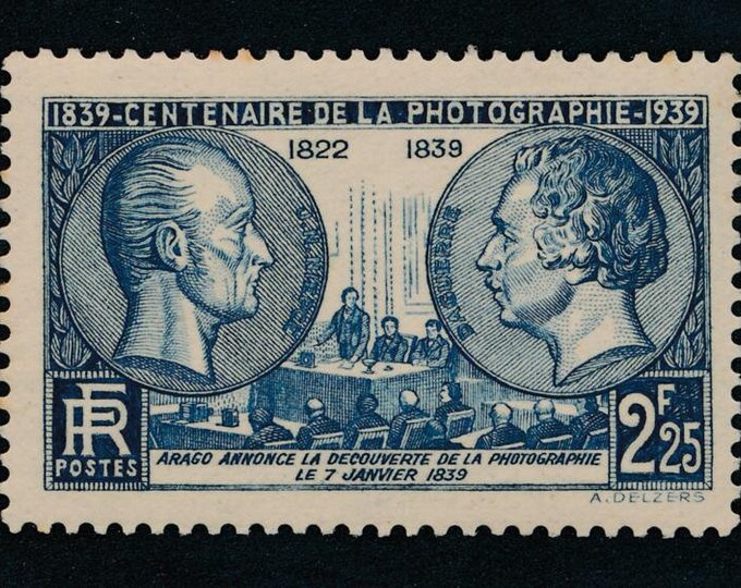 Photography Centenary France Postage Stamp Issued 1939