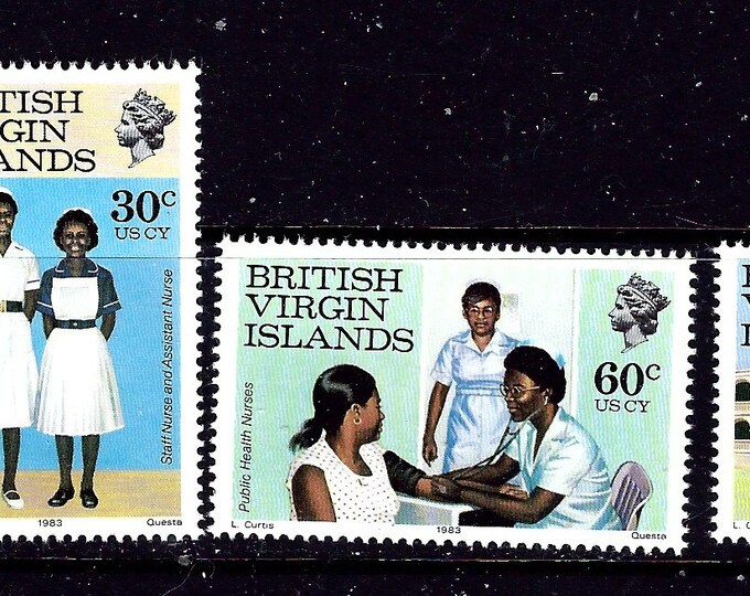 Nursing Week Set of Four British Virgin Islands Postage Stamps Issued 1983