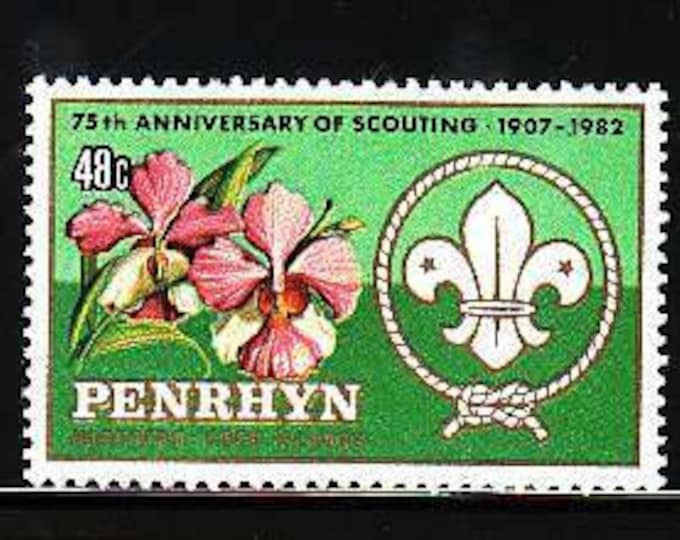 75th Anniversary of Scouting Set of Three Penrhyn Postage Stamps Mint Never Hinged