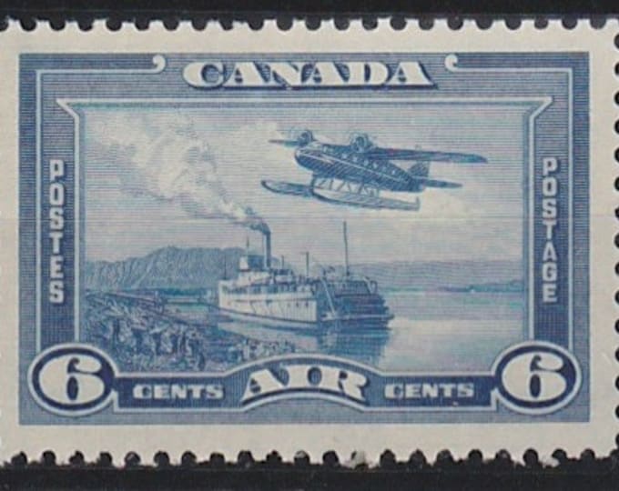 1938 Steamer and Monoplane Canada Airmail Postage Stamp Mint Never Hinged