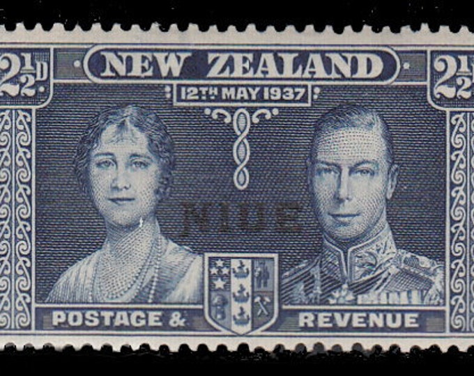 1937 Coronation of King George VI Set of Three Niue Postage Stamps Mint Never Hinged