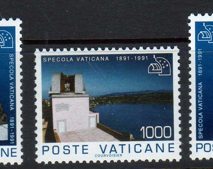 Vatican Observatories Set of Three Postage Stamps Issued 1991