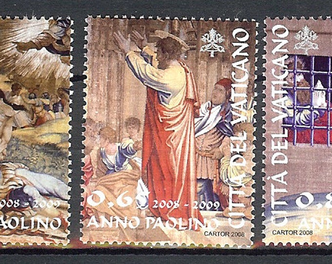 Pauline Year Set of Three Vatican City Postage Stamps Issued 2008