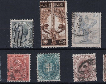 Italy Collection of Ten Early Postage Stamps Used