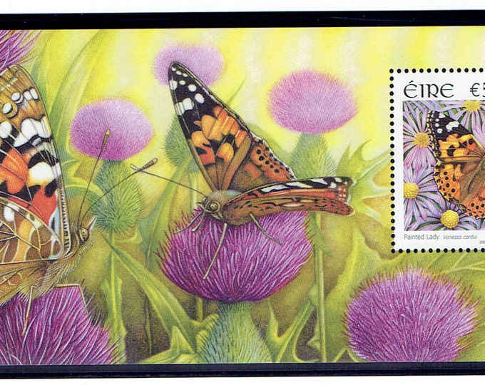 2005 Painted Lady Irish Butterfly Ireland Souvenir Sheet Mint Never Hinged