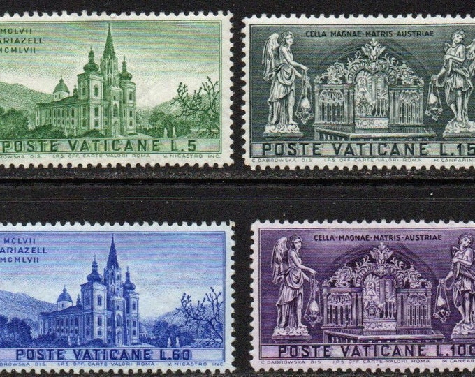 Sanctuary of Mariazell Set of Four Vatican City Postage Stamps