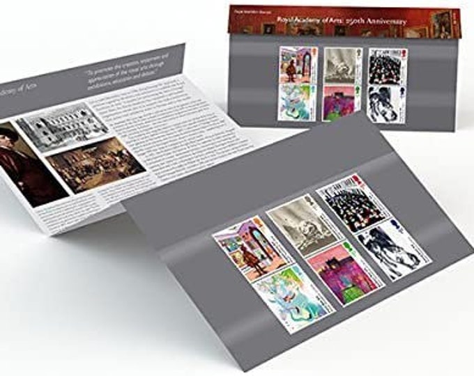 2018 Great Britain Royal Academy of Arts 250th Anniversary Postage Stamps Presentation Pack Mint Never Hinged