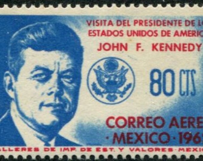 Mexico 1962 John F Kennedy Airmail Postage Stamp Mint Never Hinged