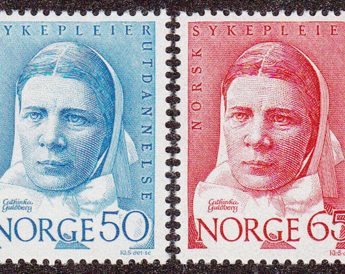 Nursing Profession Set of Two Norway Postage Stamps