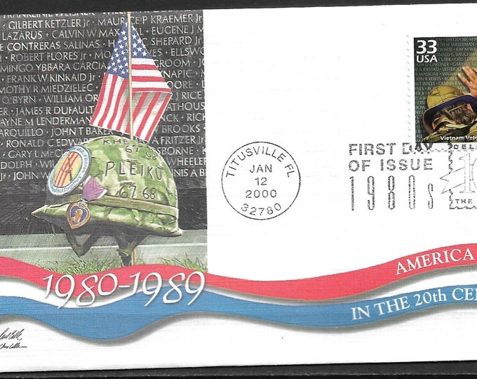 Vietnam Veterans Memorial Postage Stamp First Day of Issue Cover