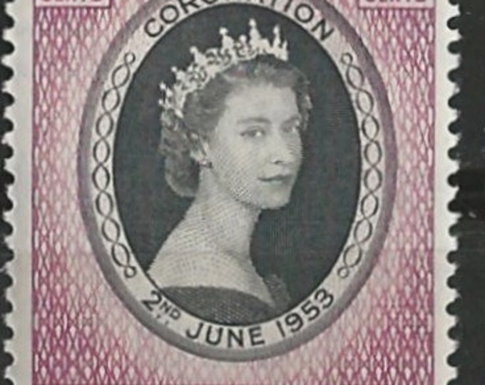1953 Coronation of Queen Elizabeth II Malaya Penang Postage Stamp Mint Never Hinged