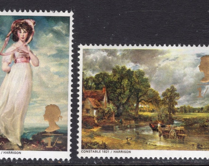 British Paintings Set of Four Great Britain Postage Stamps Issued 1968