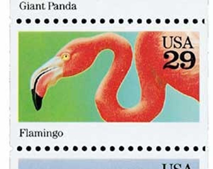 1992 Wild Animals Booklet Pane of Five USA 29-Cent Postage Stamps Mint Never Hinged