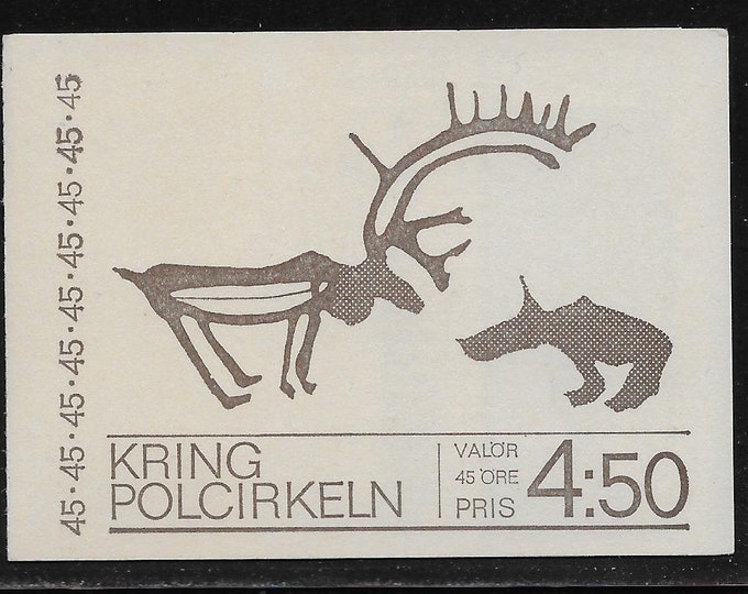 1970 Northern Lights Exploration Booklet of Ten Sweden Postage Stamps Mint Never Hinged