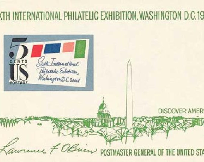 Sixth International Philatelic Exhibition 5-Cent United States Postage Stamp Souvenir Sheet