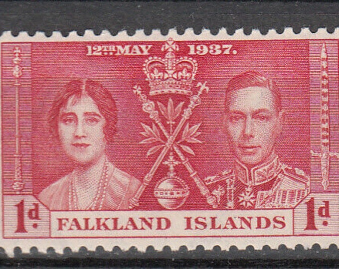1937 Coronation of King George VI Set of 3 Falkland Islands Postage Stamps Mint Never Hinged