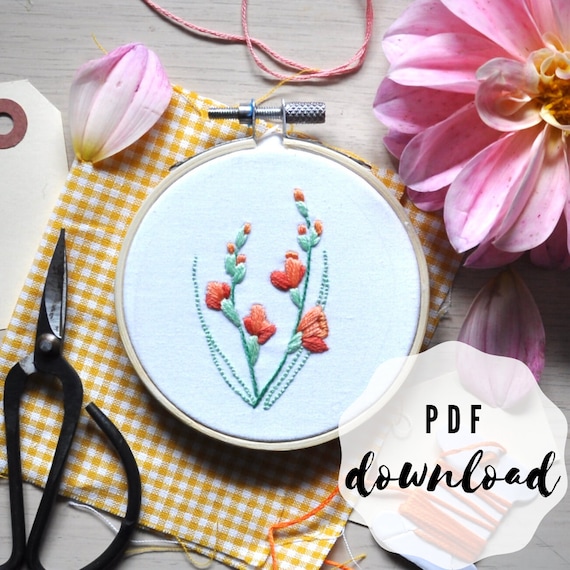 Beginner DIY Embroidery Pattern PDF Download 3 | Etsy