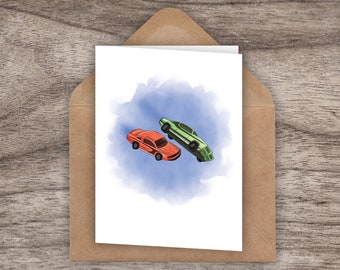 Car "Crashing into You" Greeting Card