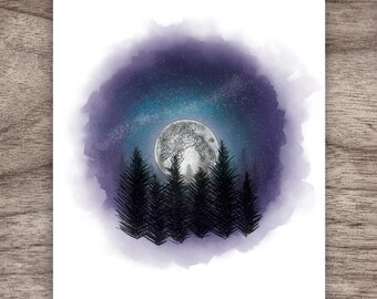 Moon Digital Print