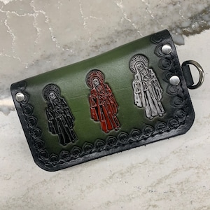 Santa Muerte Ledergeldbörse 3farbig