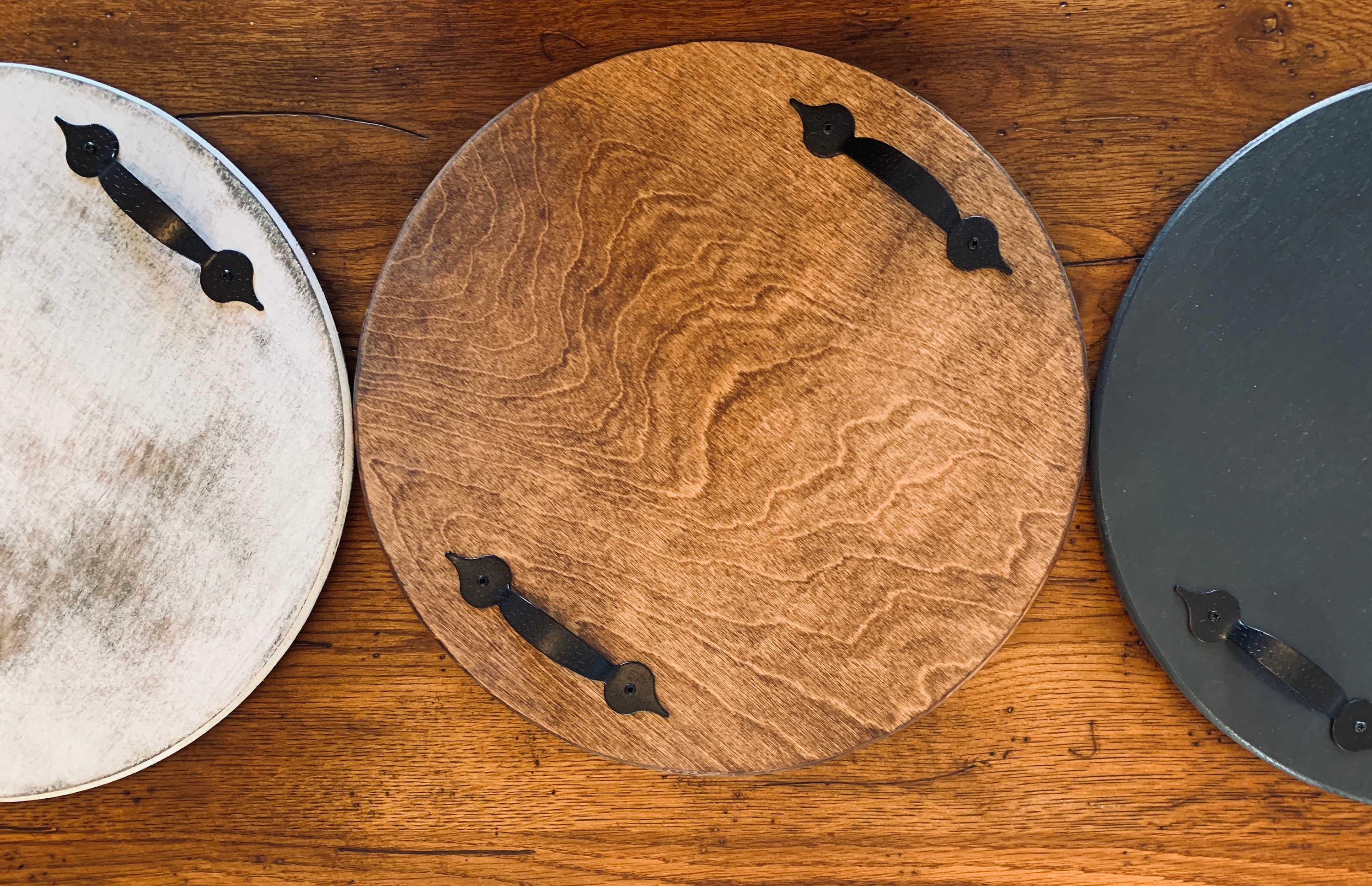 Lazy Susan Lazy Susan With Handles Farmhouse Lazy Susan Etsy