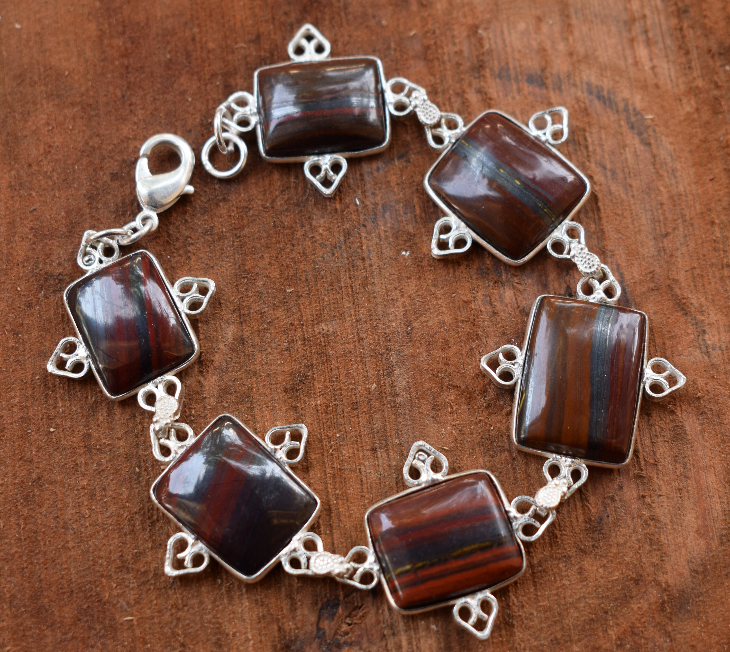 Iron Tiger Bracelet Natural Gemstone Bracelet Stone Etsy