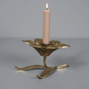 Vintage candlestick candlestick brass 60s 70s Mid Century Flower