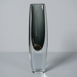 Vaso vintage Gunnar Nylund Strombergshyttan Sommerso Vaso in vetro dalla Svezia