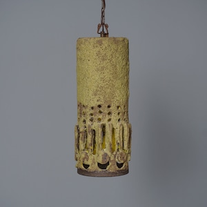 Vintage Ceramic pendant Lamp 60s 70s Fat Lava pottery WGP Lamp Brutalist hanging lamp