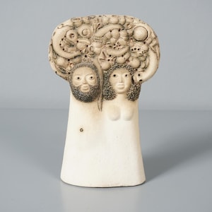 木彫りのオブジェ　アダムとイヴ Adam eve sculpture - Etsy 日本